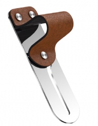 Freefinger Finger Ring Holder Leather Stainless Steel Mobile Phone Grip